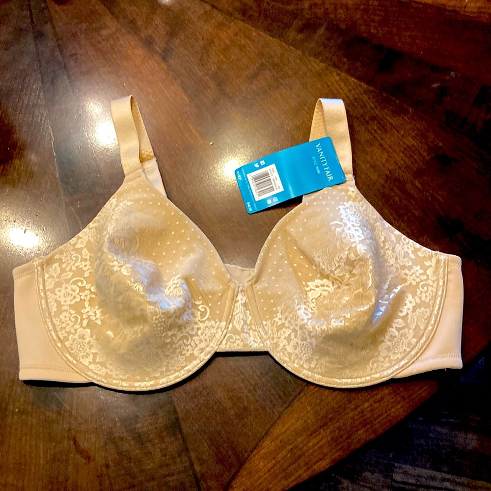 NWT Tan Vanity Fair Beauty Back Minimizer bra 42D